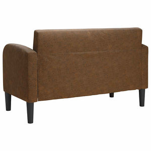 Καναπές Loveseat Καφέ 110 εκ. Συνθετικό δέρμα - Pakobazaar