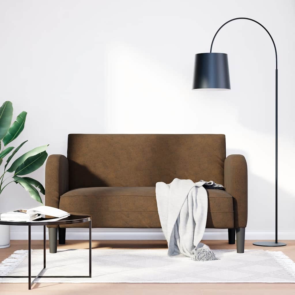 Καναπές Loveseat Καφέ 110 εκ. Συνθετικό δέρμα - Pakobazaar