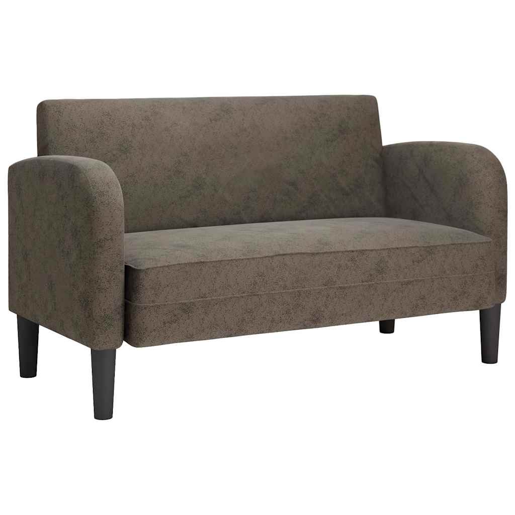 Καναπές Loveseat Σκούρο Γκρι 110 εκ. Συνθετικό δέρμα