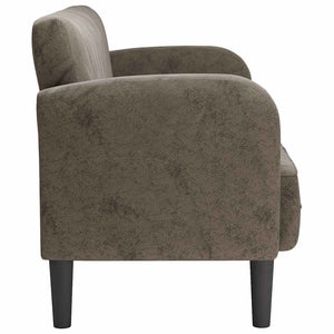 Καναπές Loveseat Σκούρο Γκρι 110 εκ. Συνθετικό δέρμα