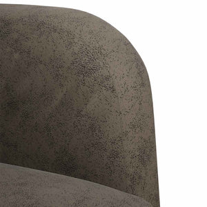 Καναπές Loveseat Σκούρο Γκρι 110 εκ. Συνθετικό δέρμα