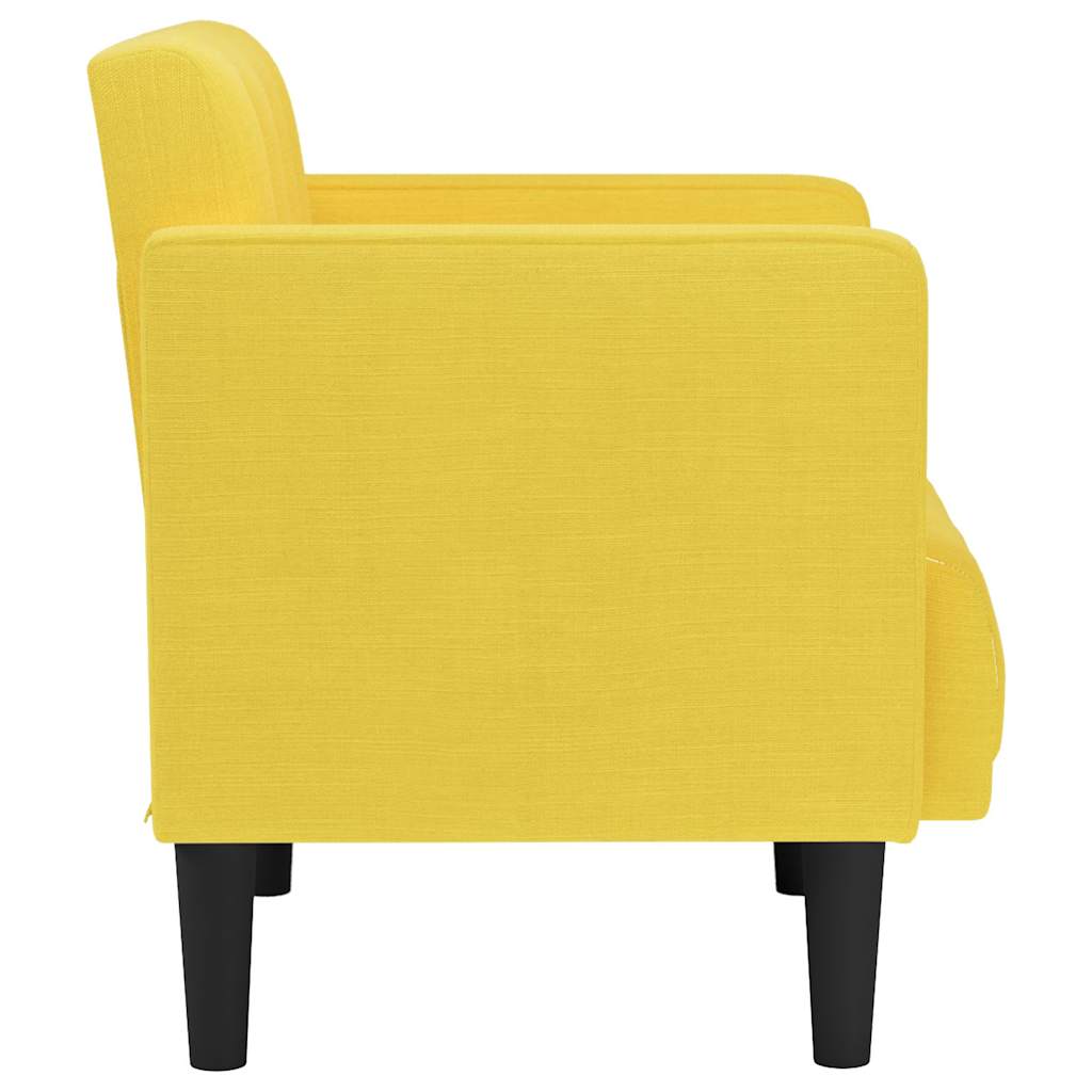 Πολυθρόνα-Καναπέ με Μπράτσα Ανοιχτό Κίτρινο 53 εκ. Ύφασμα - Pakobazaar