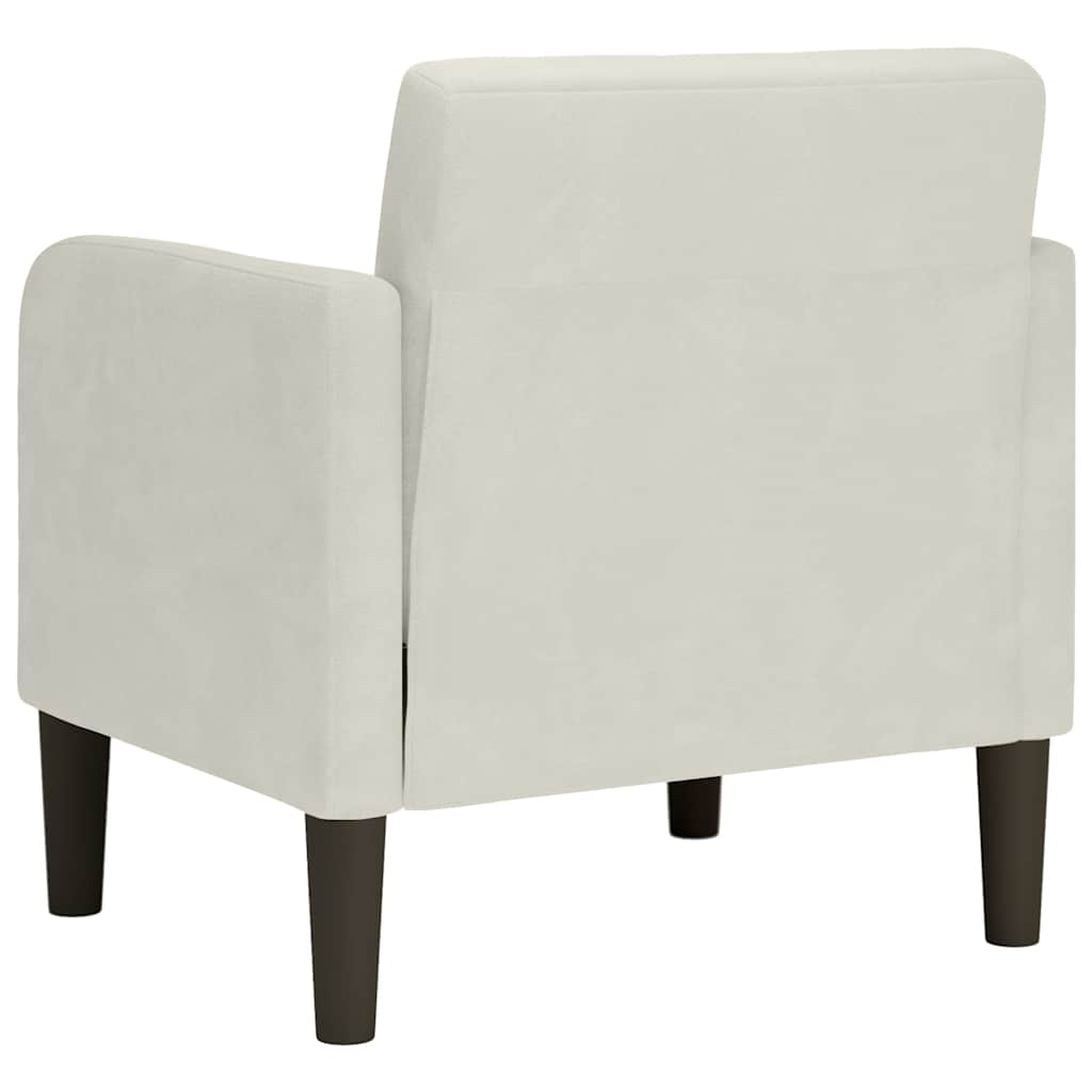 Πολυθρόνα-Καναπέ με Μπράτσα, Μπεζ, Βελούδινη 54 εκ. - Pakobazaar