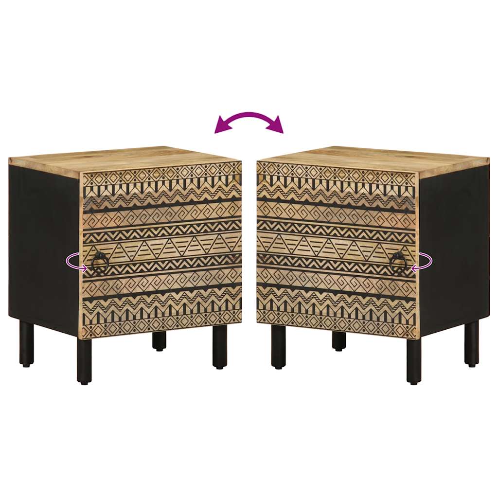 Ντουλάπια κρεβατιού 2 τεμάχια Μαύρο 40x33,5x46 cm - Pakobazaar