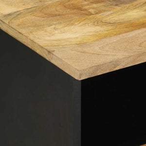 Κρεβατοκάμαρα Μαύρο 40x33x46 cm Στερεό ακατέργαστο ξύλο Mango