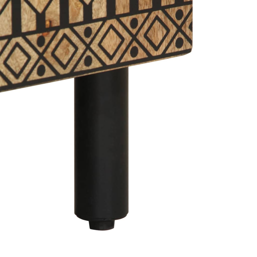 Ντουλάπι Μπάνιου Μαύρο 62 x 33 x 58 εκ. από Μασίφ Ξύλο Μάνγκο