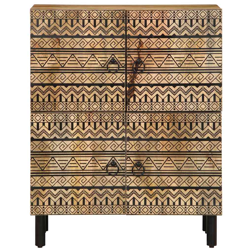 Μπουφές 60x33,5x75 εκ. από Μασίφ Ακατέργαστο Ξύλο Μάνγκο