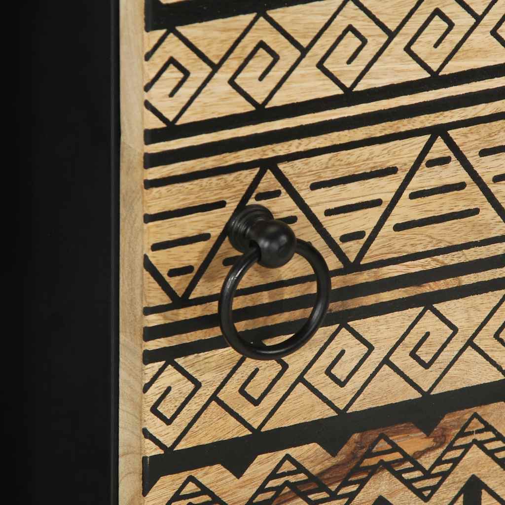 Μπουφές 80x33,5x75 εκ. από Μασίφ Ακατέργαστο Ξύλο Μάνγκο - Pakobazaar