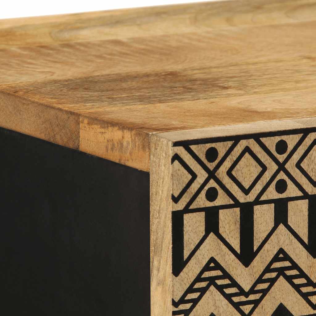Ψηλός Μπουφές 40x33,5x110 εκ. από Ακατέργαστο Ξύλο Μάνγκο