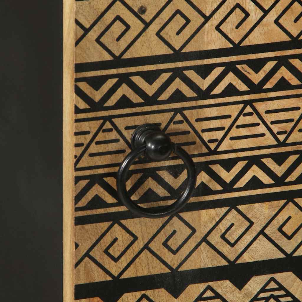 Ψηλός Μπουφές 40x33,5x110 εκ. από Ακατέργαστο Ξύλο Μάνγκο