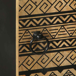 Ψηλός Μπουφές 40x33,5x110 εκ. από Ακατέργαστο Ξύλο Μάνγκο