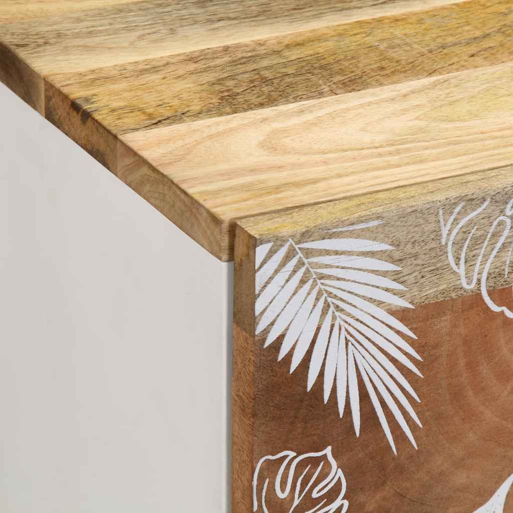 Κομοδίνα 2 τεμάχια 40x33,5x46 cm μασίφ ξύλο Mango - Pakobazaar