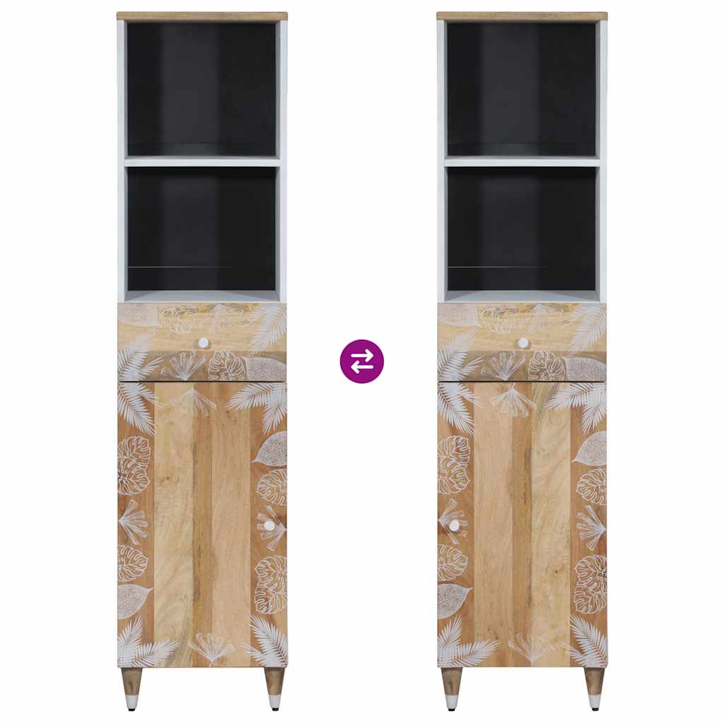 Ντουλάπι Μπάνιου 38x33,5x160 εκ. από Μασίφ Ξύλο Μάνγκο