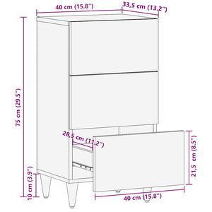 Sideboard 40x33,5x75 cm μασίφ ξύλο Mango
