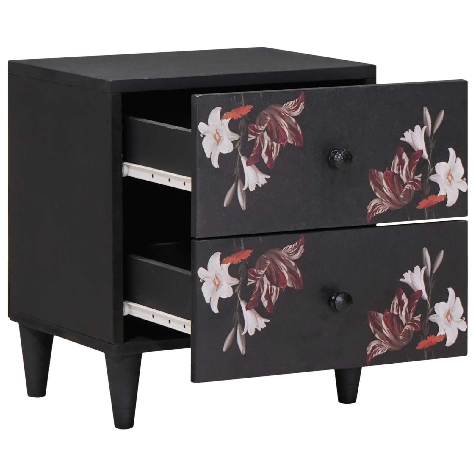 Κομοδίνο 2 pcs Καφέ 40 x 33,5 x 46 εκ Στερεό ξύλο μάνγκο