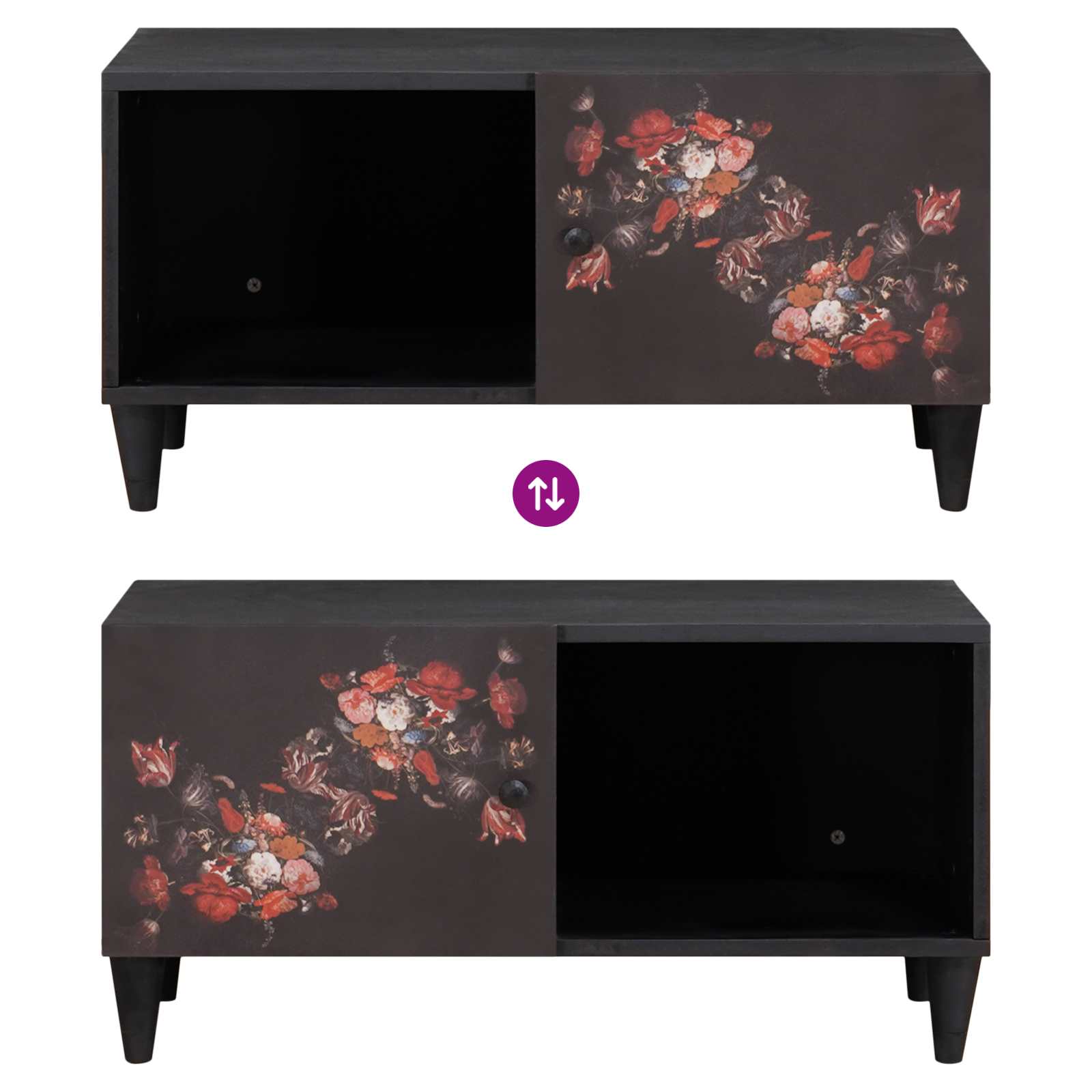 Τραπεζάκι σαλονιού Πολύχρωμο 80 x 50 x 40 cm Στερεό ξύλο μάνγκο