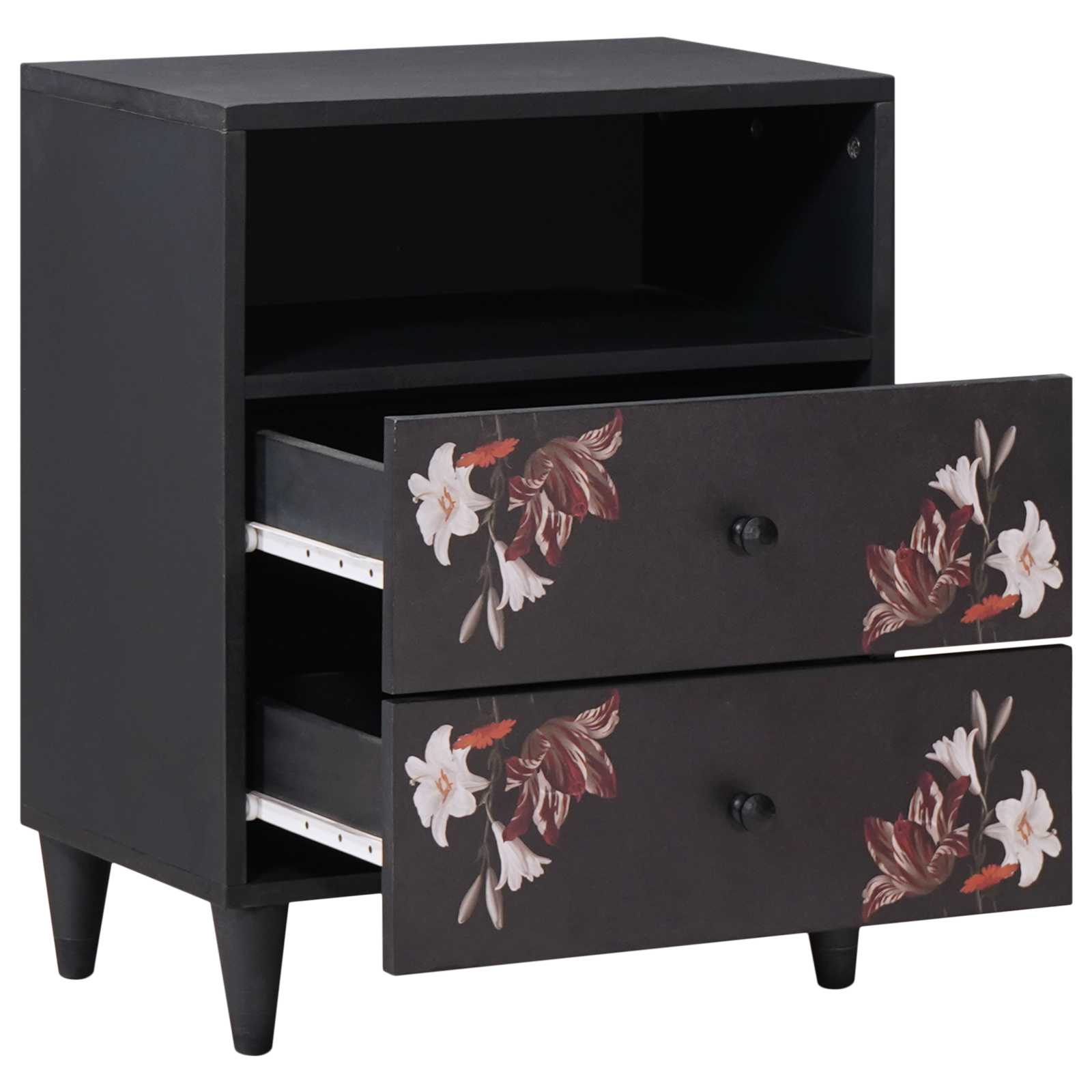 Κομοδίνο Πολύχρωμο 50 x 33 x 60 εκ Στερεό ξύλο μάνγκο