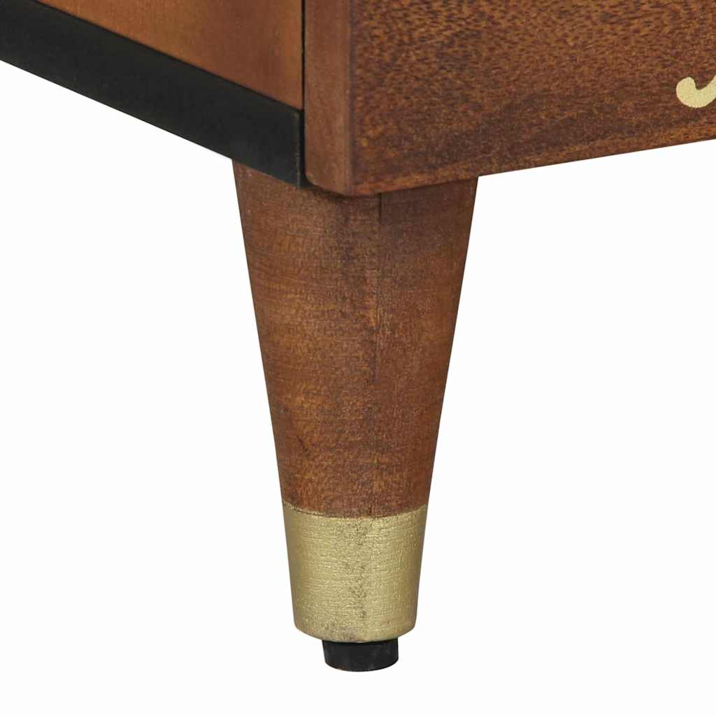 Κομοδίνο με Πόρτα Μέλι Καφέ 40 x 33 x 46 εκ. Στερεό ξύλο μάνγκο - Pakobazaar