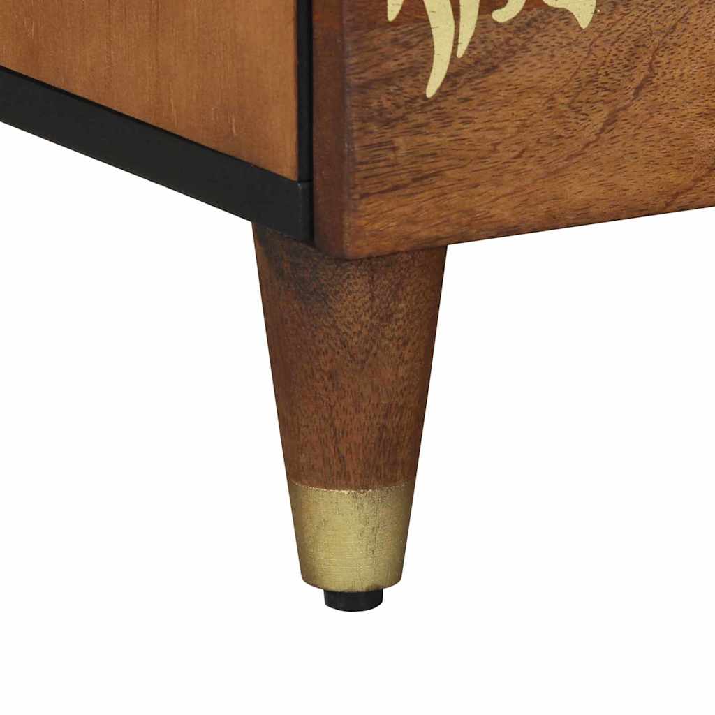 Κομοδίνο Μέλι Καφέ 40 x 33 x 46 εκ. Στερεό ξύλο μάνγκο