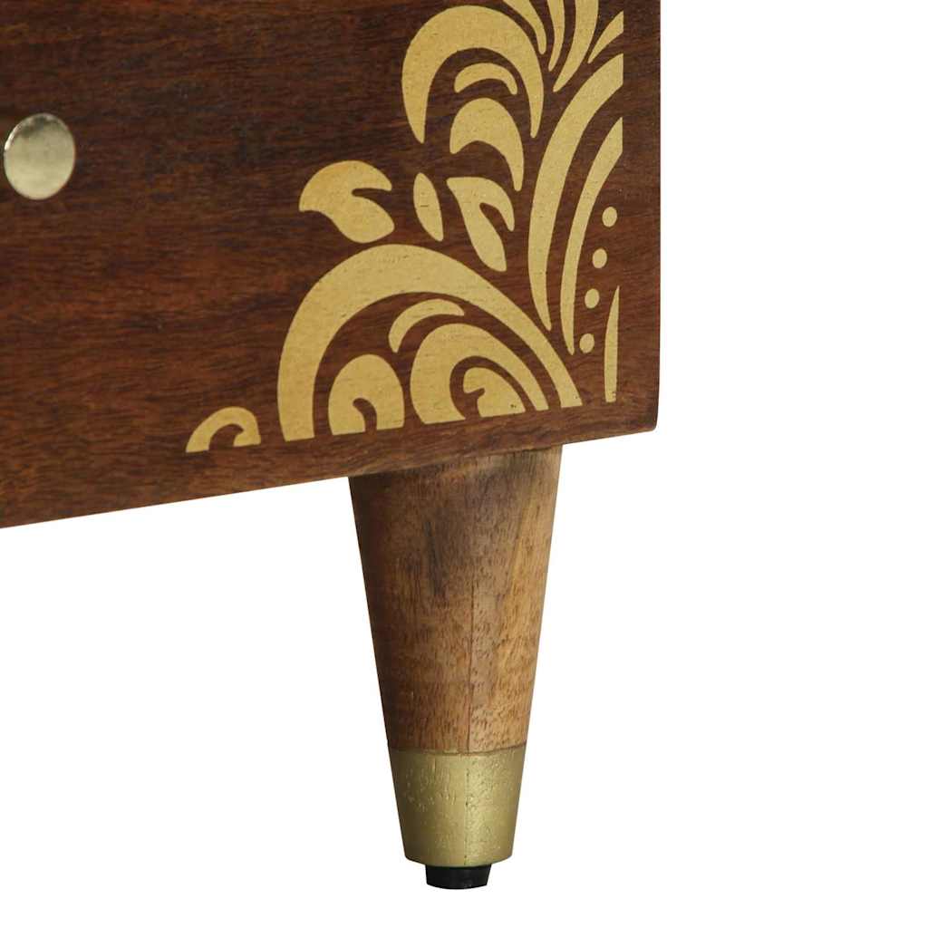 Κομοδίνο 2 pcs Μέλι Καφέ 40 x 33 x 46 εκ. Στερεό ξύλο μάνγκο