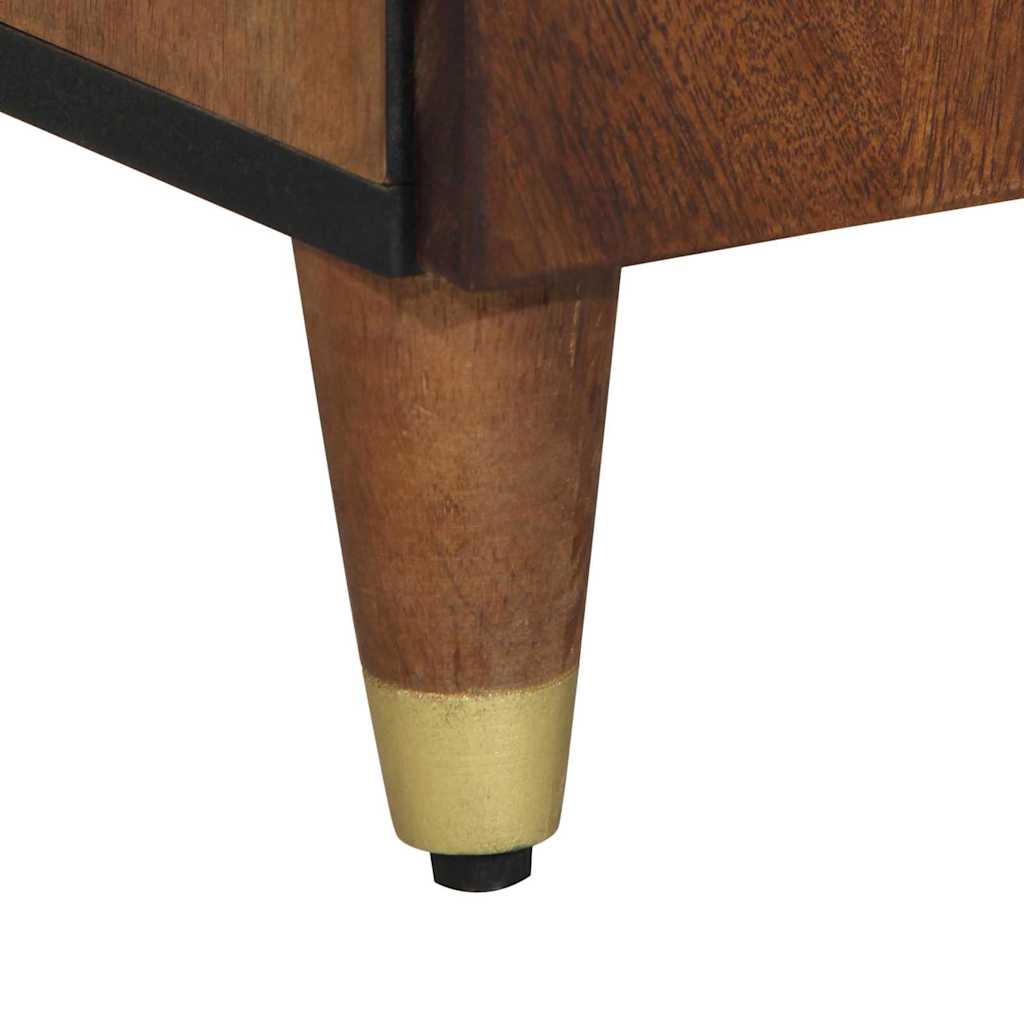 Ντουλάπι Μπάνιου καφέ μελί 38 x 33 x 160 εκ. Στερεό ξύλο μάνγκο - Pakobazaar