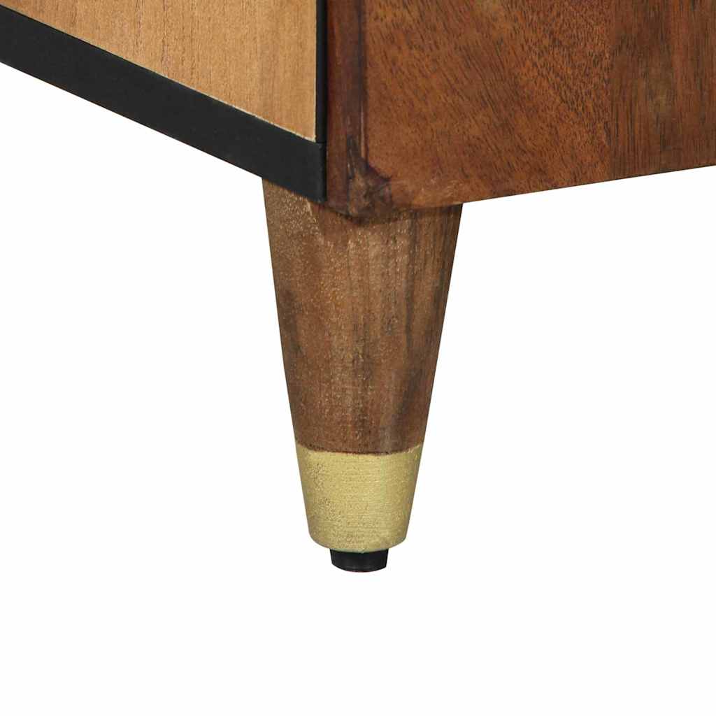 Πλαϊνό γραφείο με ράφι Καφέ 60 x 33 x 75 cm Στερεό ξύλο μάνγκο