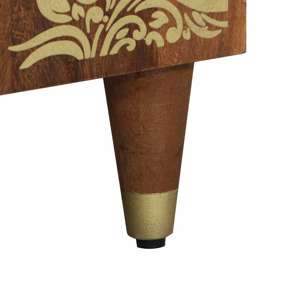 Πλαϊνό γραφείο με ράφι Καφέ 60 x 33 x 75 cm Στερεό ξύλο μάνγκο