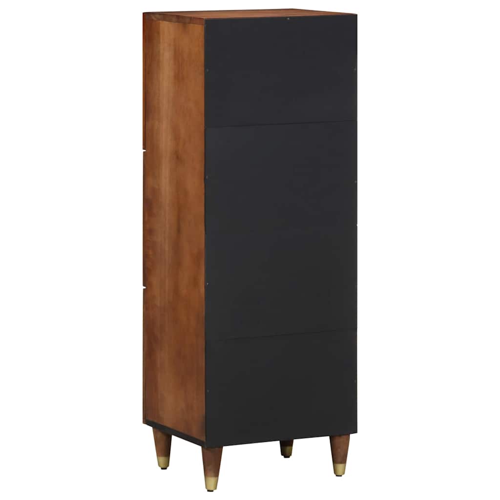 Highboard με ράφι Καφέ 40 x 33 x 110 εκ Στερεό ξύλο μάνγκο - Pakobazaar