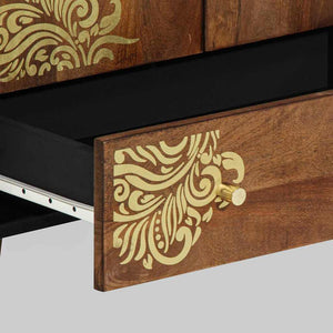 Highboard με συρτάρι Καφέ 60 x 33 x 100 εκ. Στερεό ξύλο μάνγκο - Pakobazaar
