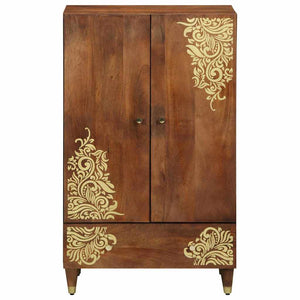 Highboard με συρτάρι Καφέ 60 x 33 x 100 εκ. Στερεό ξύλο μάνγκο - Pakobazaar