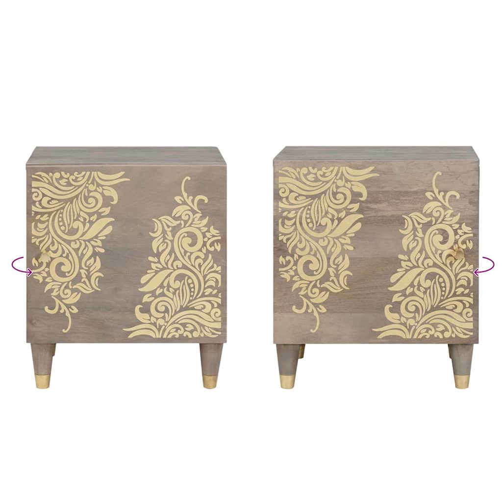 Κομοδίνο με Πόρτα 2 pcs Γκρι 40 x 33 x 46 εκ.