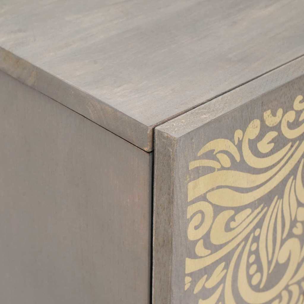 Πλαϊνό γραφείο Γκρι και Χρυσό 60 x 33 x 75 cm