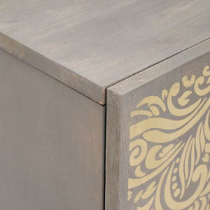 Πλαϊνό γραφείο Γκρι και Χρυσό 60 x 33 x 75 cm