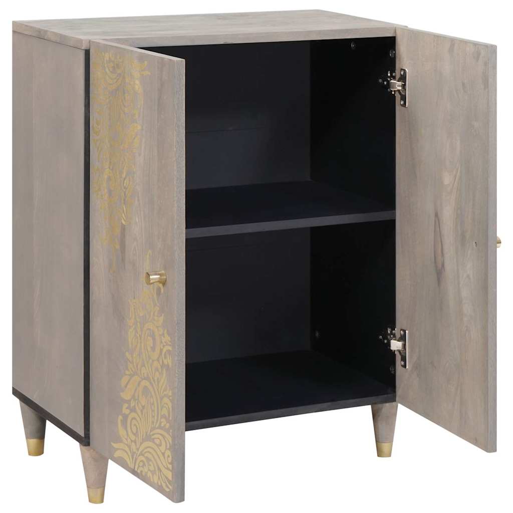 Πλαϊνό γραφείο Γκρι και Χρυσό 60 x 33 x 75 cm