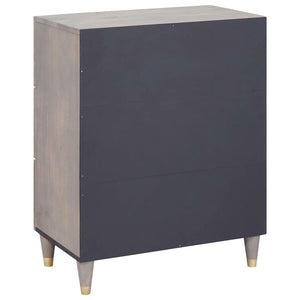 Πλαϊνό γραφείο Γκρι και Χρυσό 60 x 33 x 75 cm