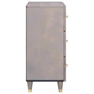 Πλαϊνό γραφείο Γκρι και Χρυσό 60 x 33 x 75 cm