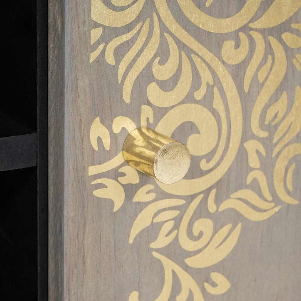 Τραπεζάκι σαλονιού Γκρι 80 x 50 x 40 cm Στερεό ξύλο μάνγκο