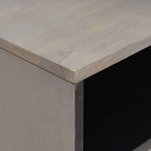 Κομοδίνο με συρτάρι Γκρι 50 x 33 x 62 εκ. Στερεό ξύλο μάνγκο