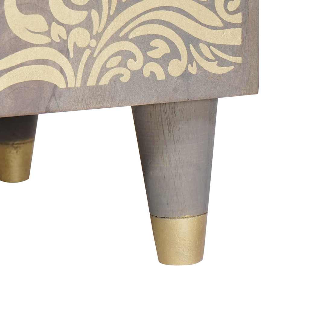 Ντουλάπι Μπάνιου Γκρι 38 x 33 x 58 εκ. Στερεό ξύλο μάνγκο