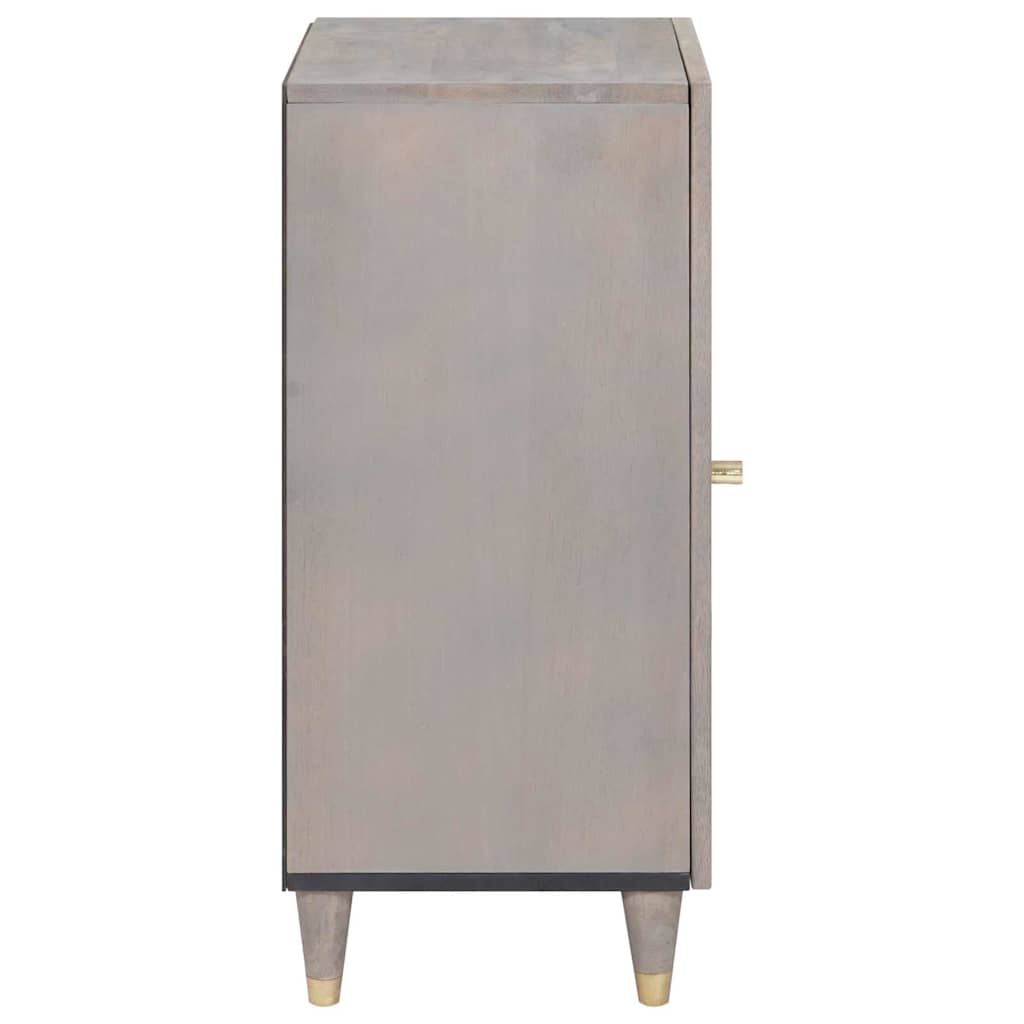 Πλαϊνό γραφείο με ράφι με πόρτα Γκρι και Χρυσό 40 x 33 x 75 εκ.