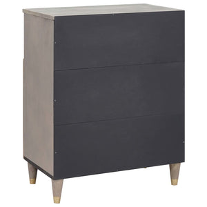 Πλαϊνό γραφείο Γκρι και Χρυσό 60 x 33 x 75 cm