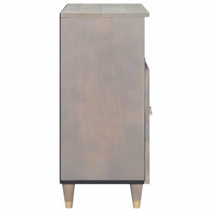 Πλαϊνό γραφείο Γκρι και Χρυσό 60 x 33 x 75 cm