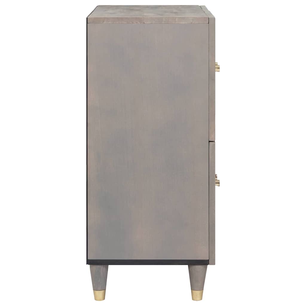 Πλαϊνό γραφείο με ράφι με πόρτα Γκρι και Χρυσό 60 x 33 x 75 cm