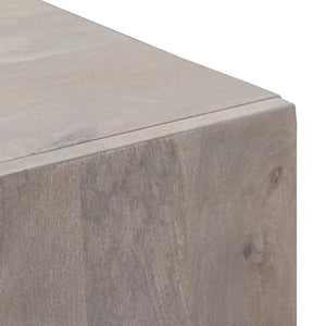 Highboard Γκρι και Χρυσό 40 x 33 x 110 εκ Στερεό ξύλο μάνγκο