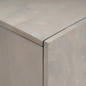 Highboard Γκρι και Χρυσό 60 x 33 x 100 εκ. Στερεό ξύλο μάνγκο