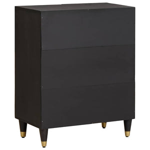 Πλαϊνό γραφείο Μαύρο 60 x 33 x 75 cm Στερεό ξύλο μάνγκο - Pakobazaar
