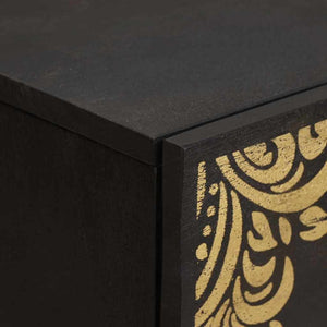 Πλαϊνό γραφείο Μαύρο 60 x 33 x 75 cm Στερεό ξύλο μάνγκο