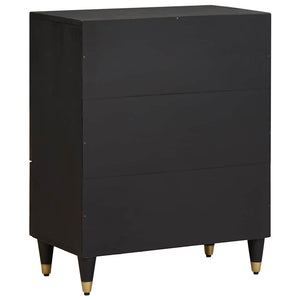 Πλαϊνό γραφείο Μαύρο 60 x 33 x 75 cm Στερεό ξύλο μάνγκο