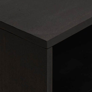 Κομοδίνο με συρτάρι Μαύρο 50 x 33 x 62 εκ. Στερεό ξύλο μάνγκο