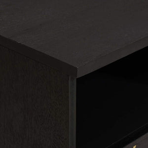 Ντουλάπι TV Μαύρο 100 x 33 x 46 εκ Στερεό ξύλο μάνγκο